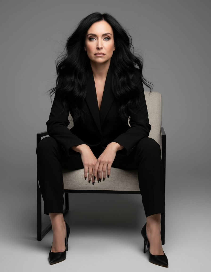 Founder seated, direct gaze — the moment of decision
